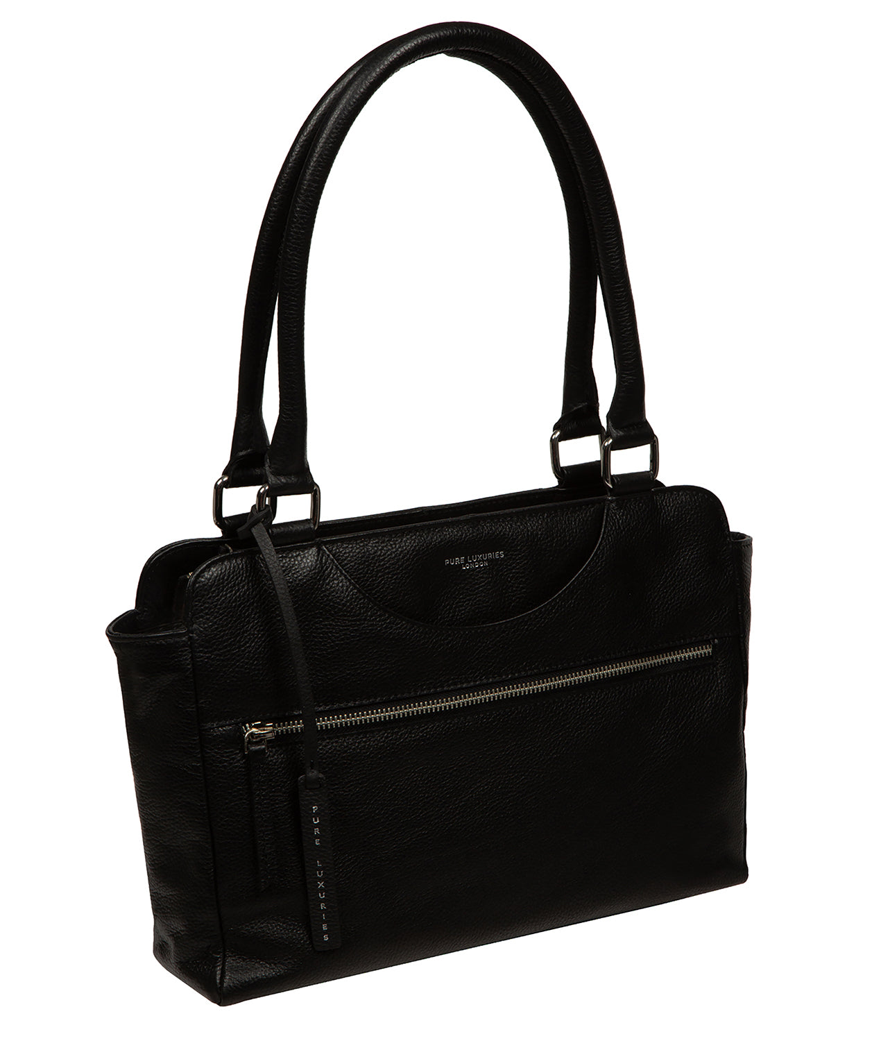 'Mooki' Black Leather Handbag