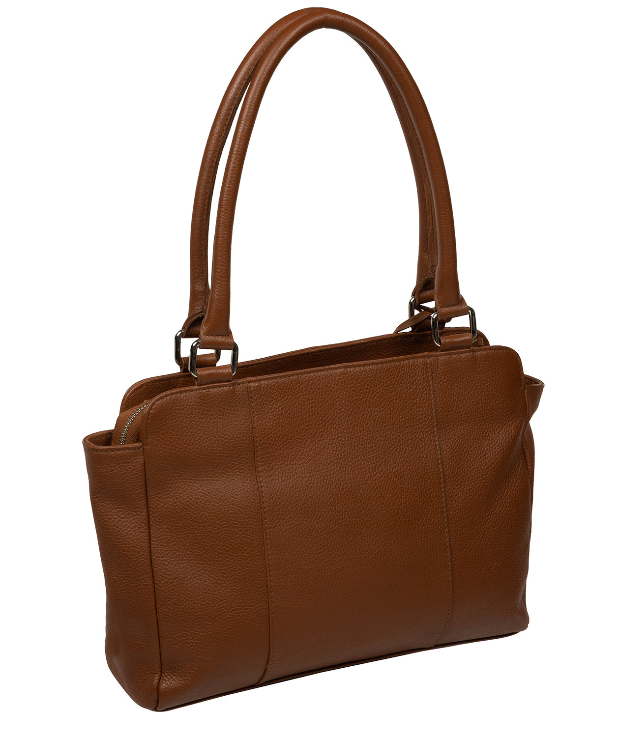Zip-over top and interior pocket detail