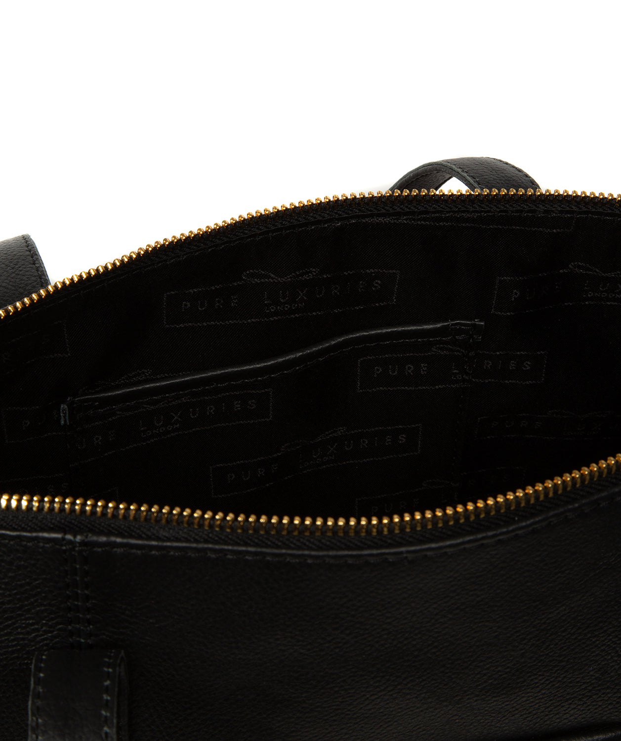 'Morden' Black Leather Tote Bag