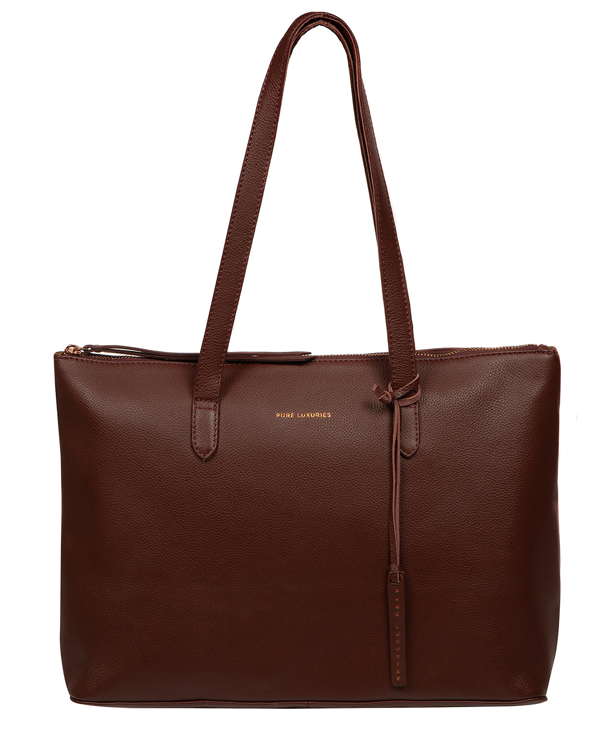 'Morden' Chestnut Leather Tote Bag