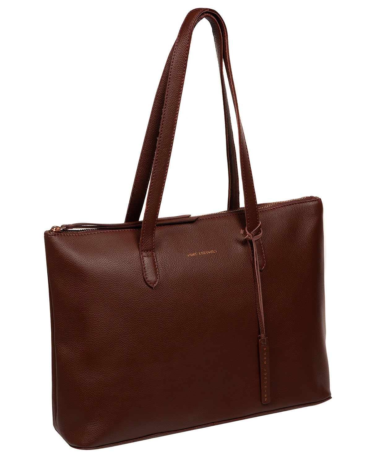 'Morden' Chestnut Leather Tote Bag