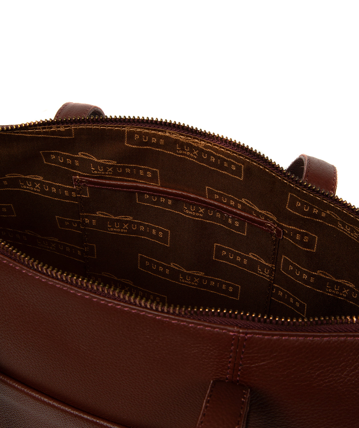 'Morden' Chestnut Leather Tote Bag