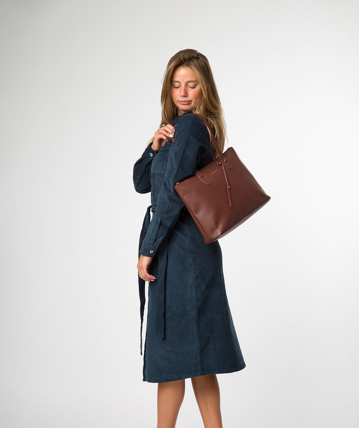 'Morden' Chestnut Leather Tote Bag
