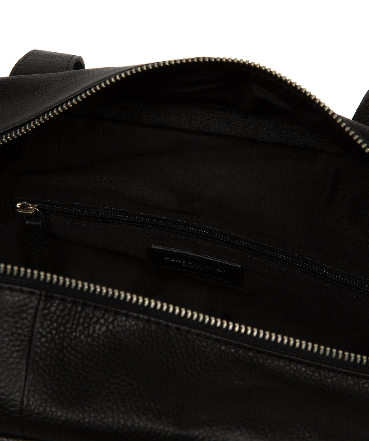 'Airgo' 'Free on Board' Black Leather Cabin Bag