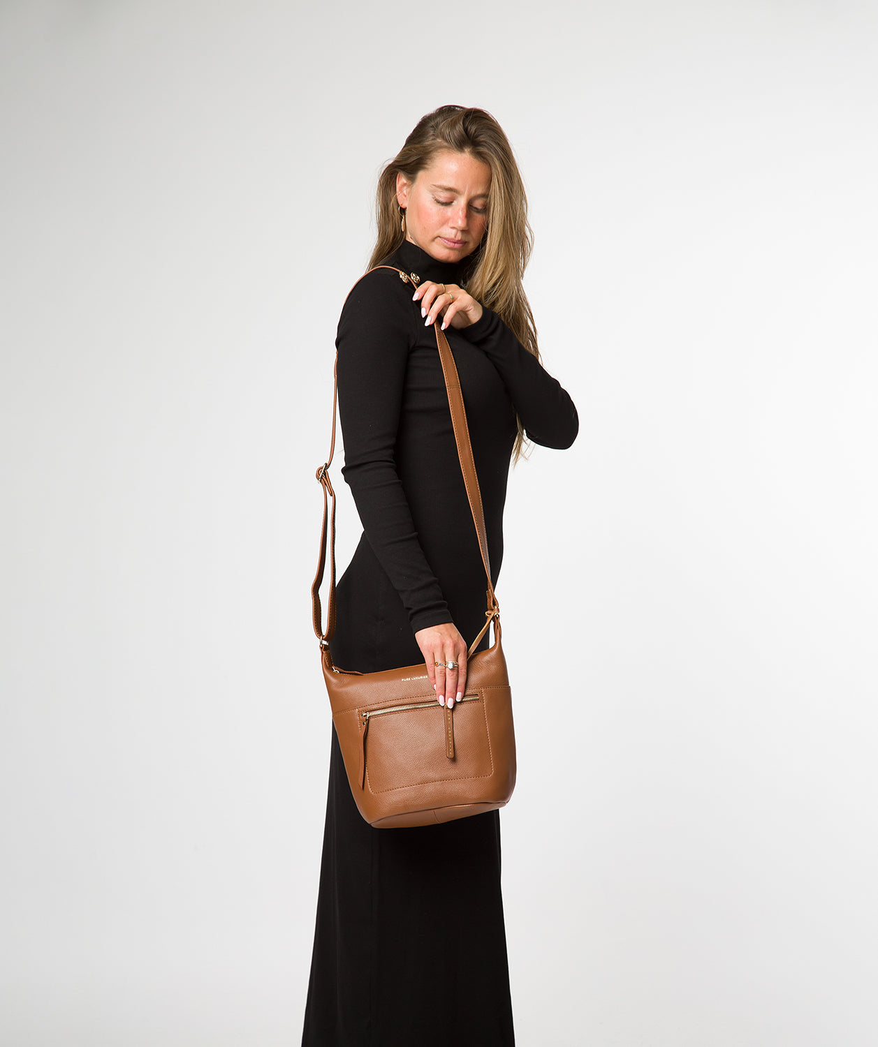 'Wittering' Tan Leather Shoulder Bag