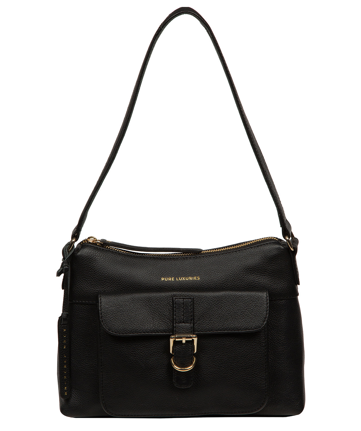 'Lambourne' Black Leather Grab Bag