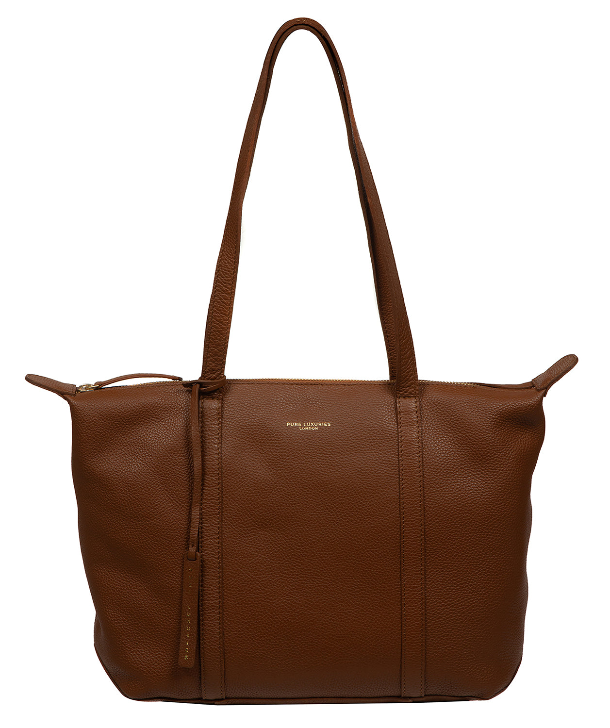 'Niva' Rich Tan Leather Tote Bag