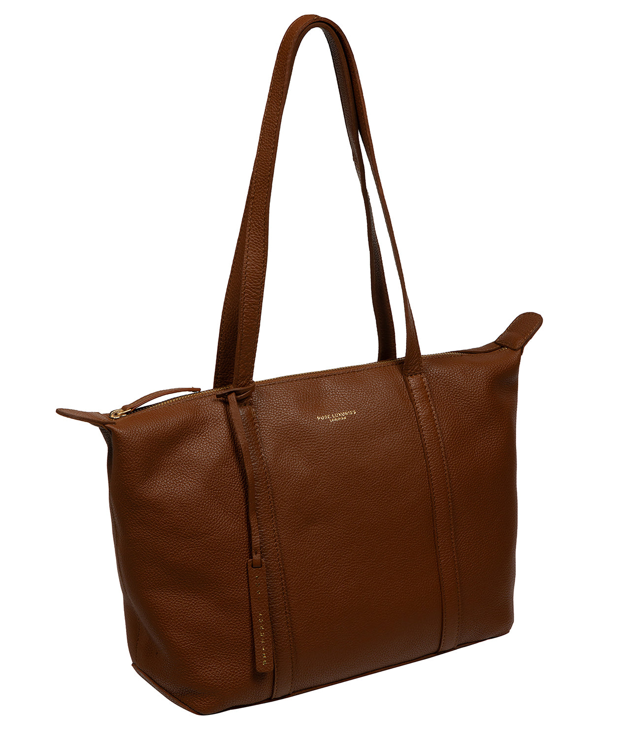 'Niva' Rich Tan Leather Tote Bag