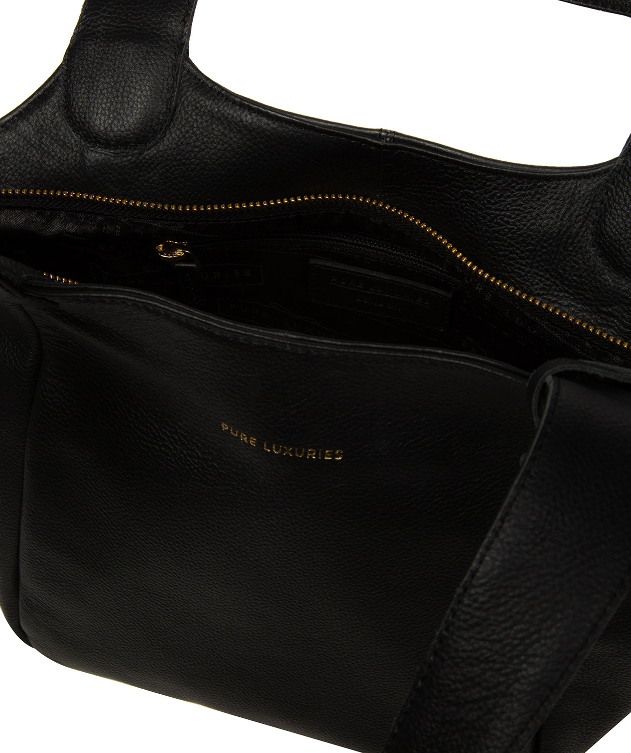'Ormesby' Black Leather Handbag