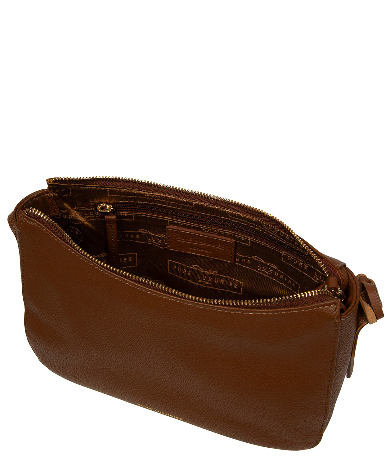'Caldecote' Tan Leather Cross Body Bag