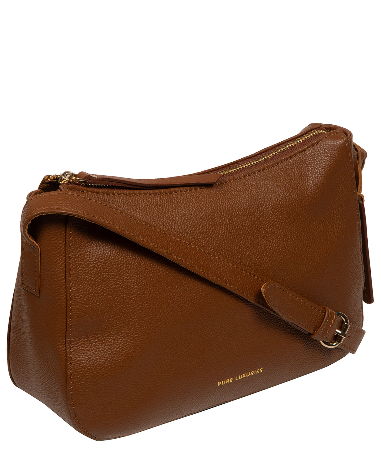 'Caldecote' Tan Leather Cross Body Bag
