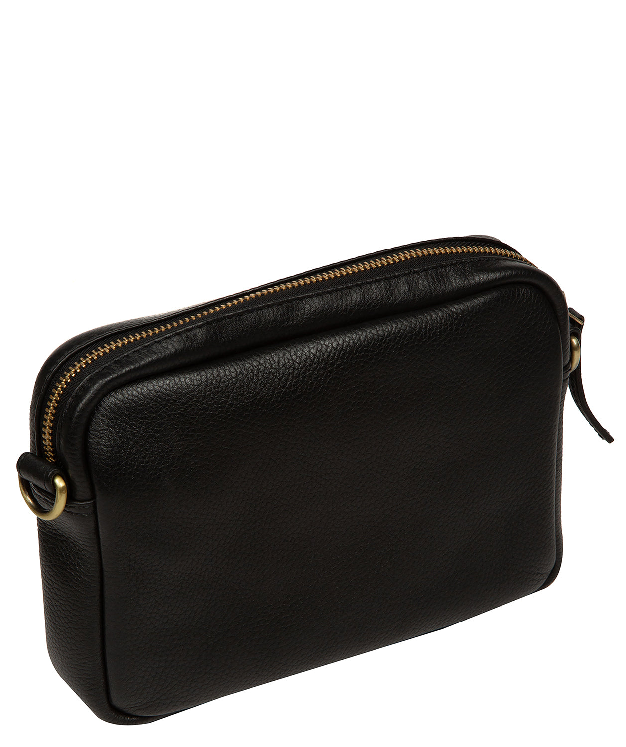 'Eris' Black Leather Cross Body Bag