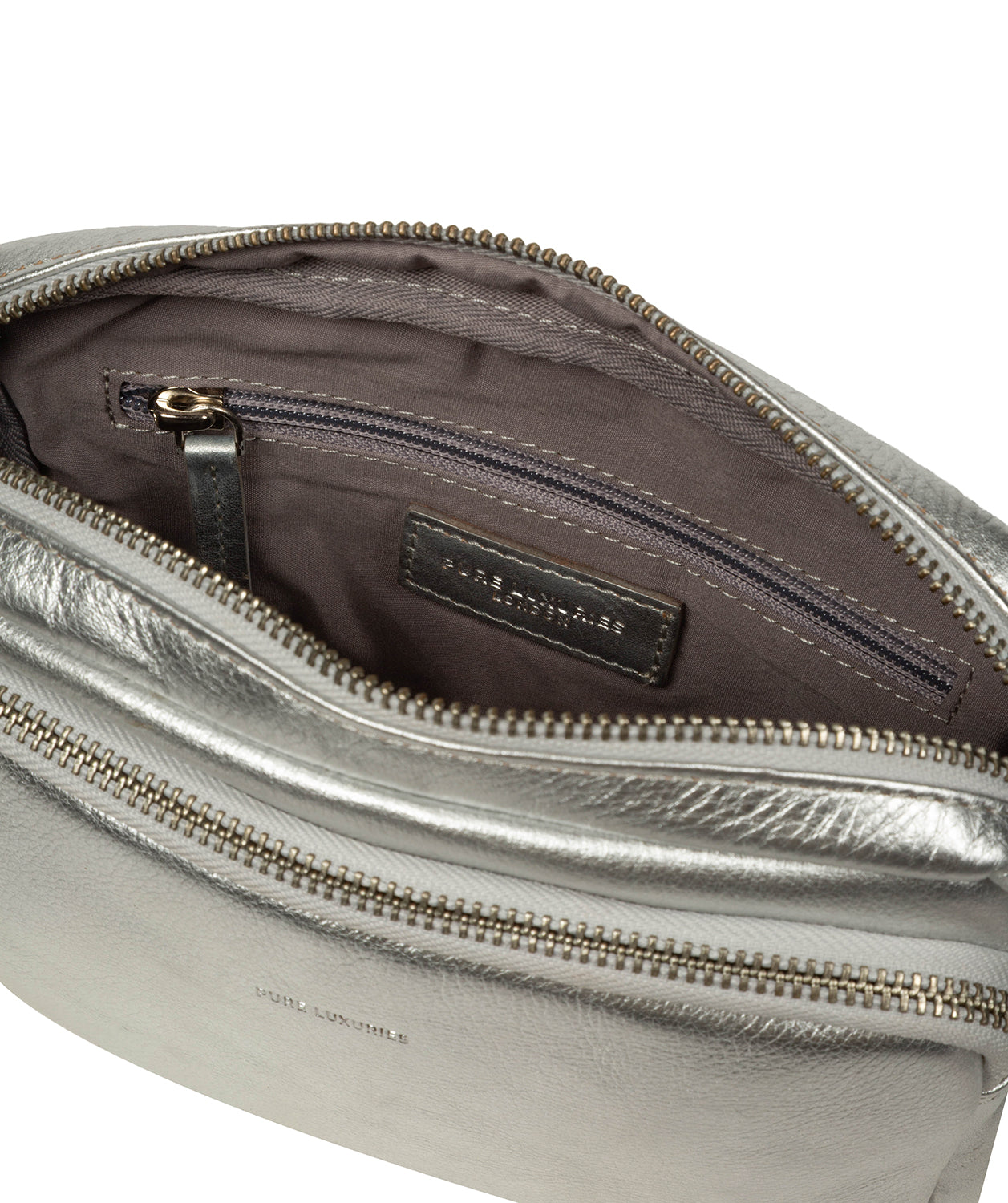 Eris bag interior lined compartment with zip and slip pockets