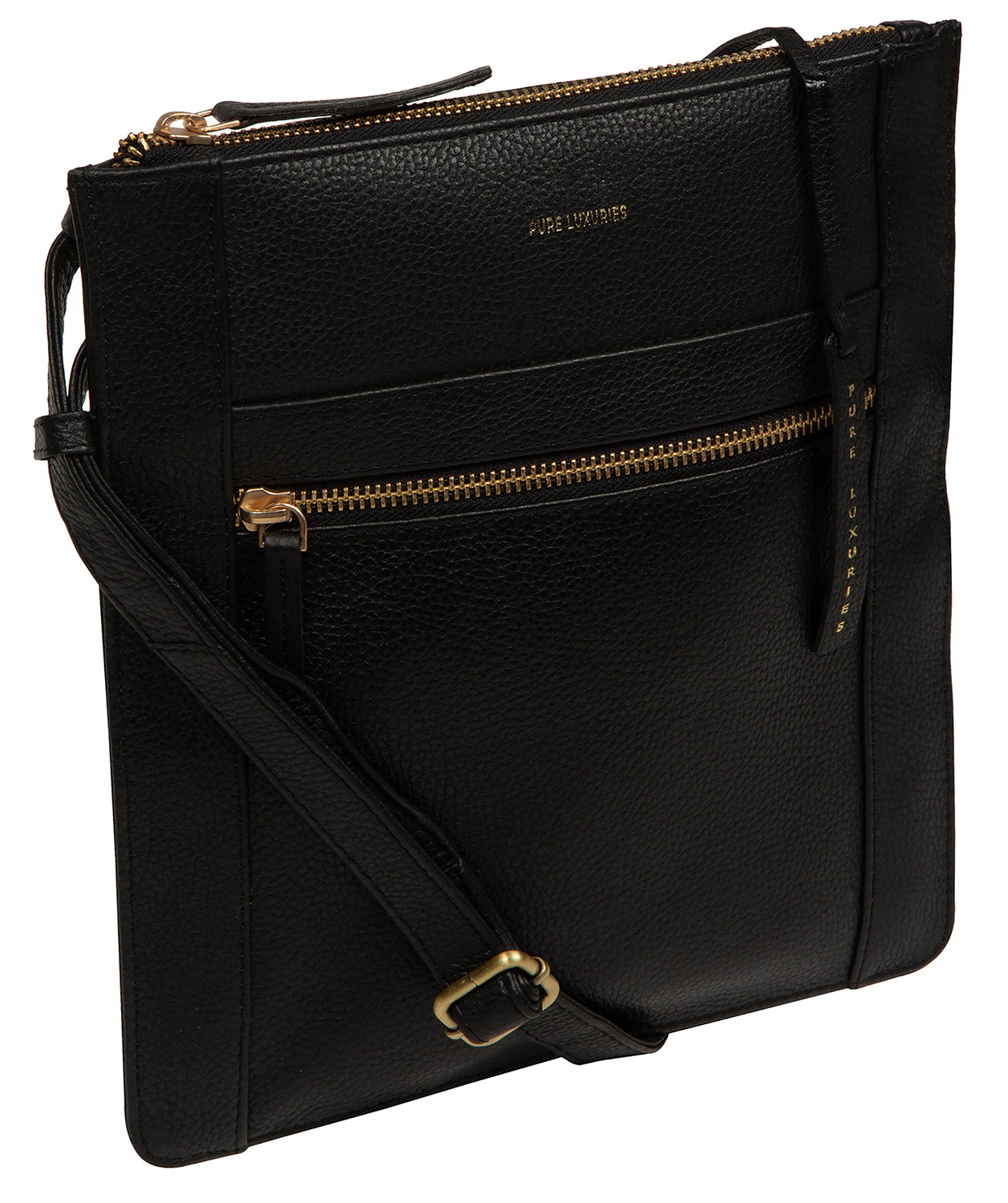 'Wren' Black Leather Cross Body Bag