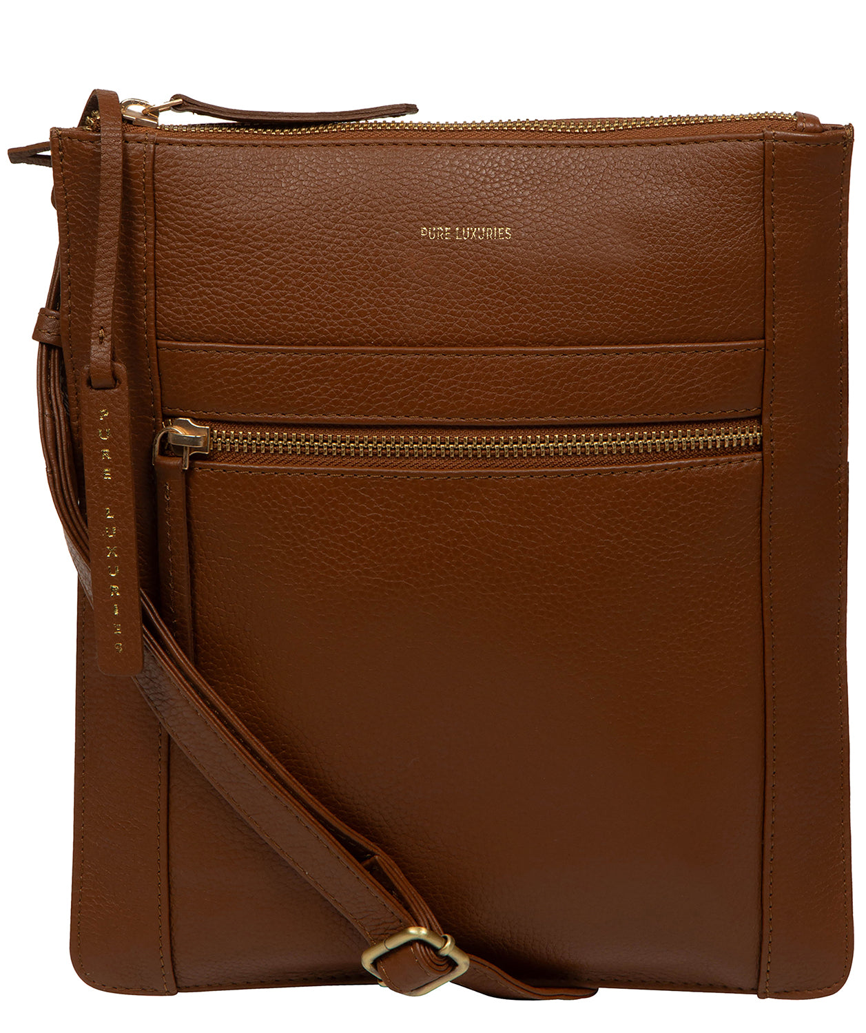 'Wren' Rich Tan Leather Cross Body Bag