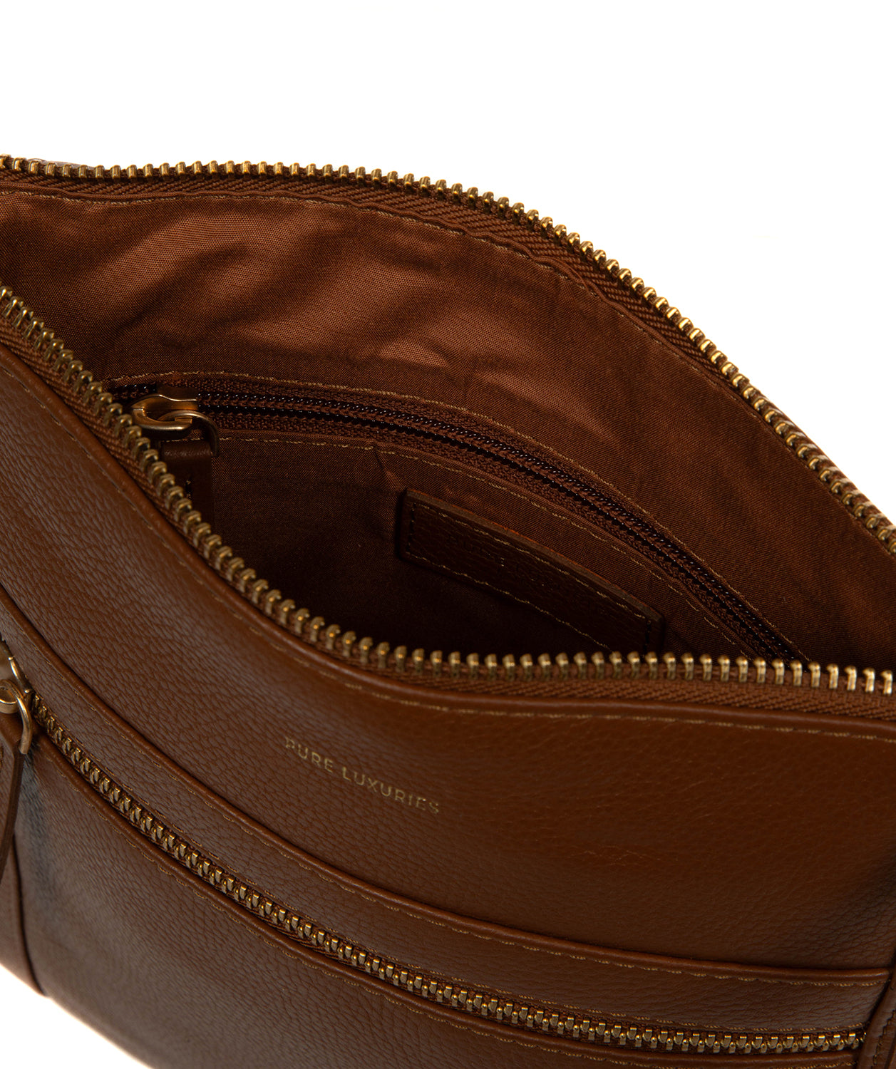 'Wren' Rich Tan Leather Cross Body Bag