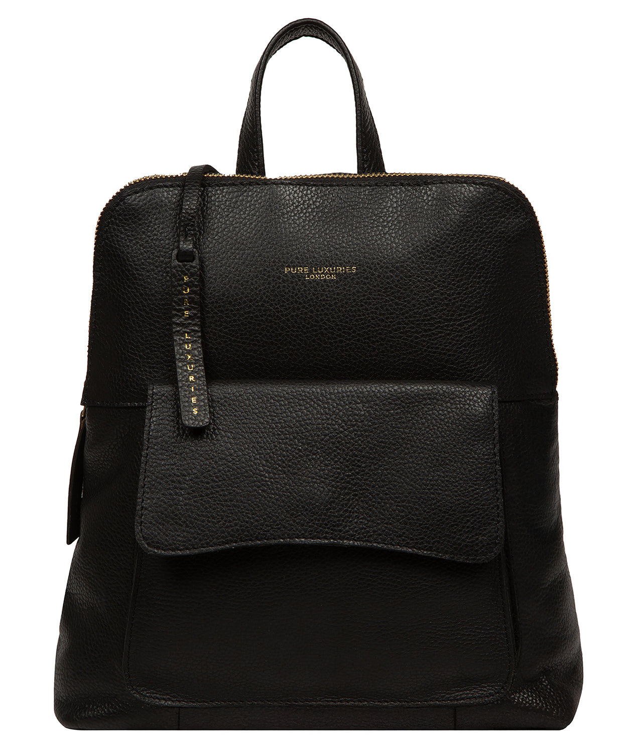 'Anouk' Black Leather Backpack