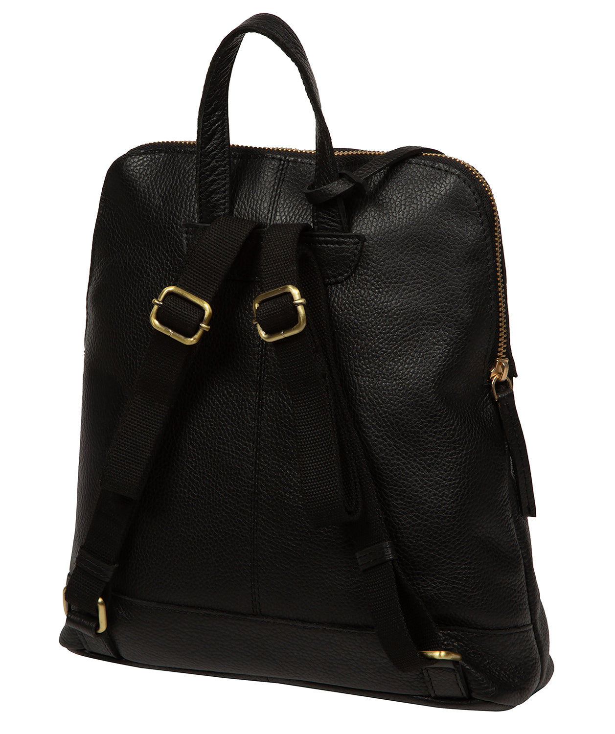 'Anouk' Black Leather Backpack