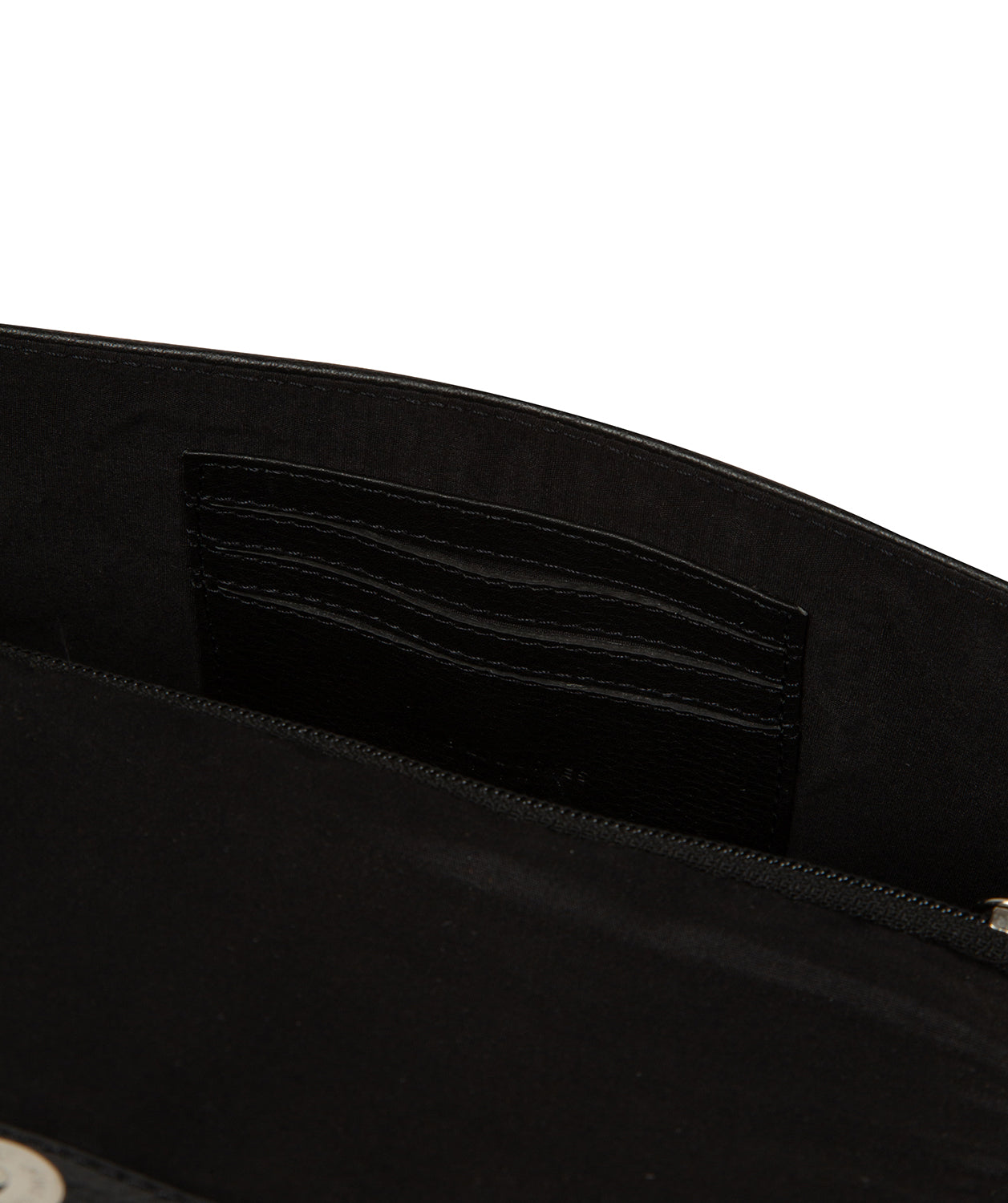 'Sabina' Black Leather Grab Bag