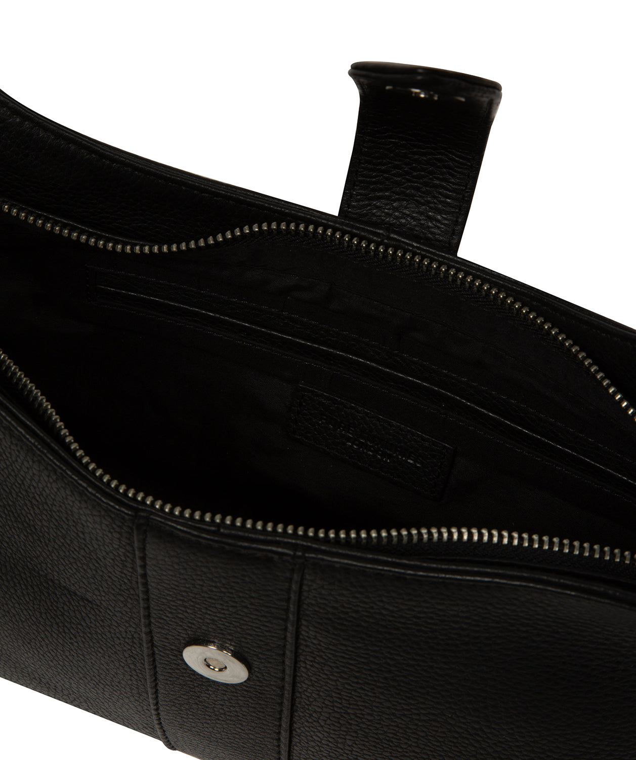 'Suki' Black Leather Evening Bag