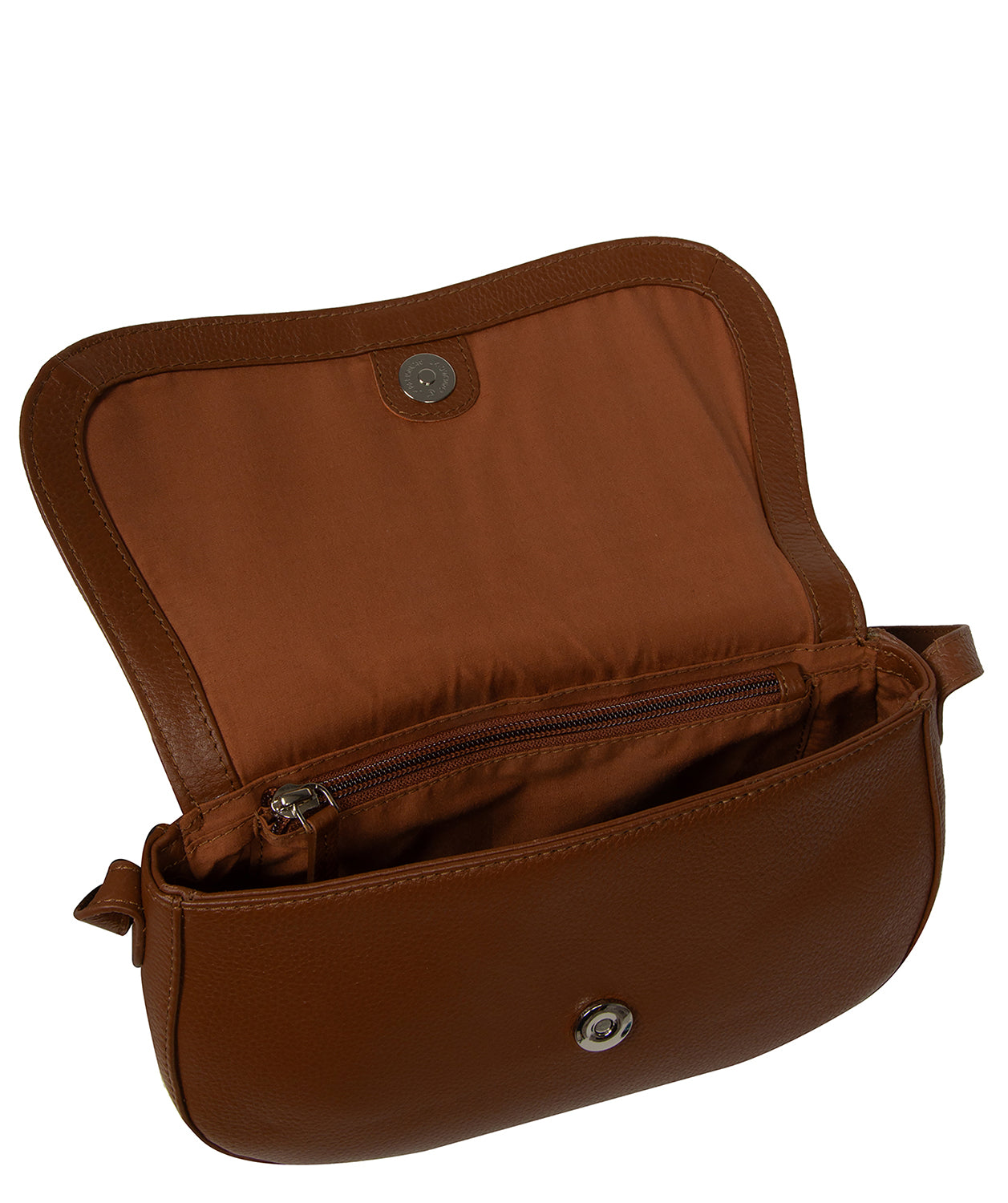 'Alodia' Rich Tan Leather Cross Body Bag