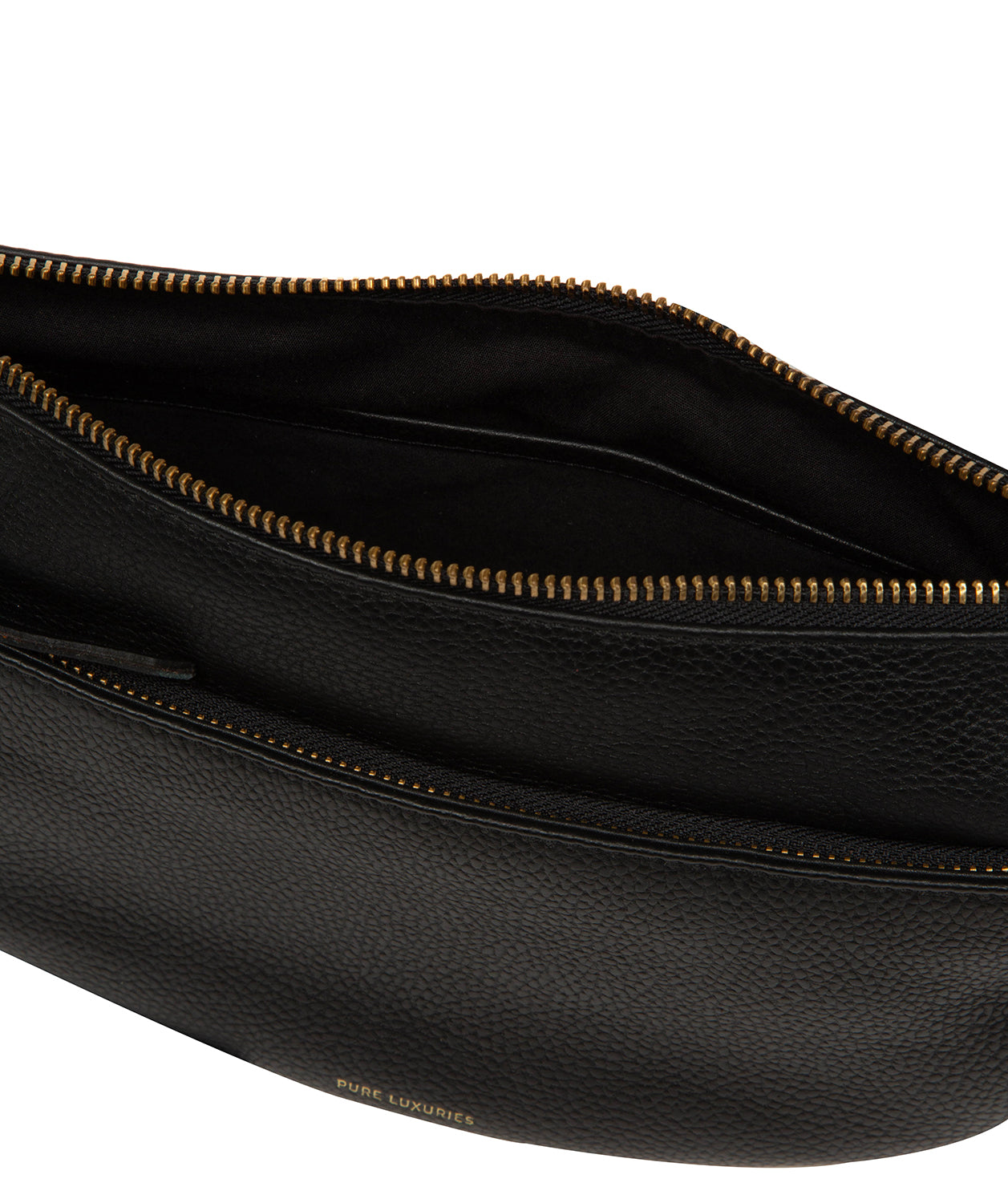 'Melisande' Black Leather Cross Body Bag