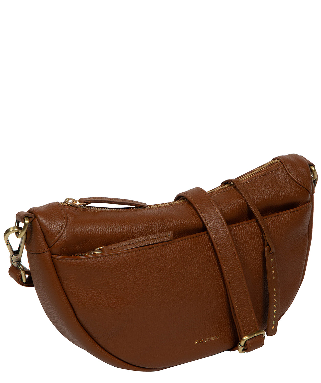 'Melisande' Rich Tan Leather Cross Body Bag