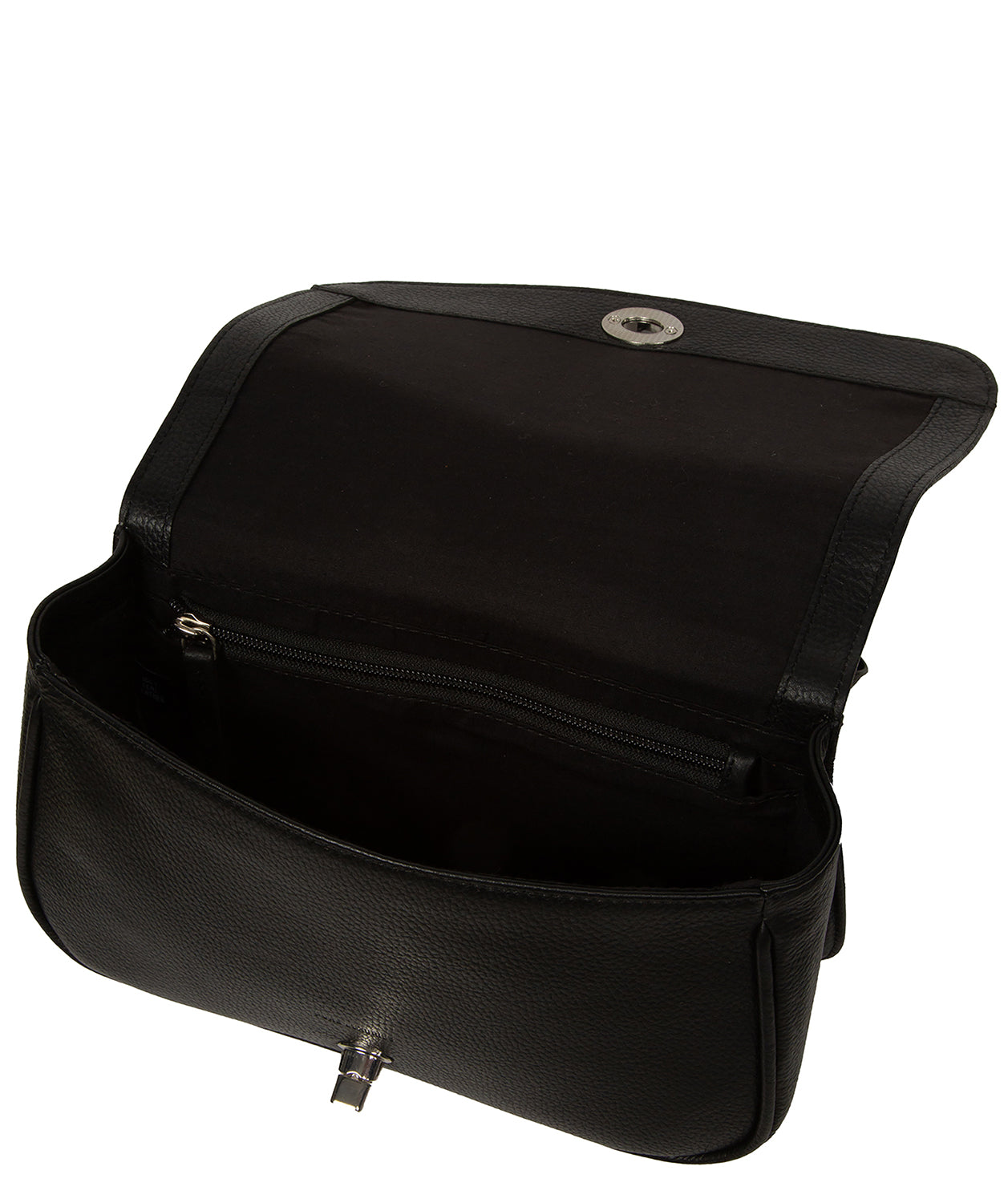 'Annalise' Black Leather Cross Body Bag