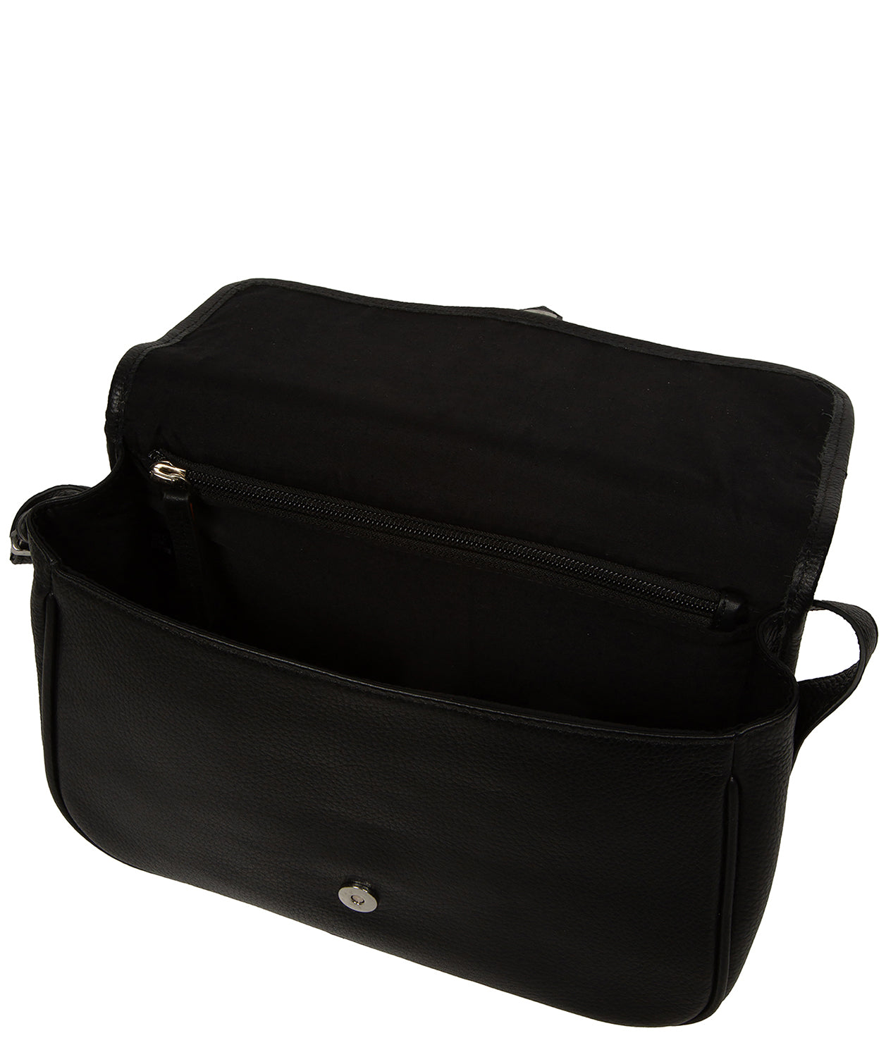 'Francesca' Black Leather Cross Body Bag