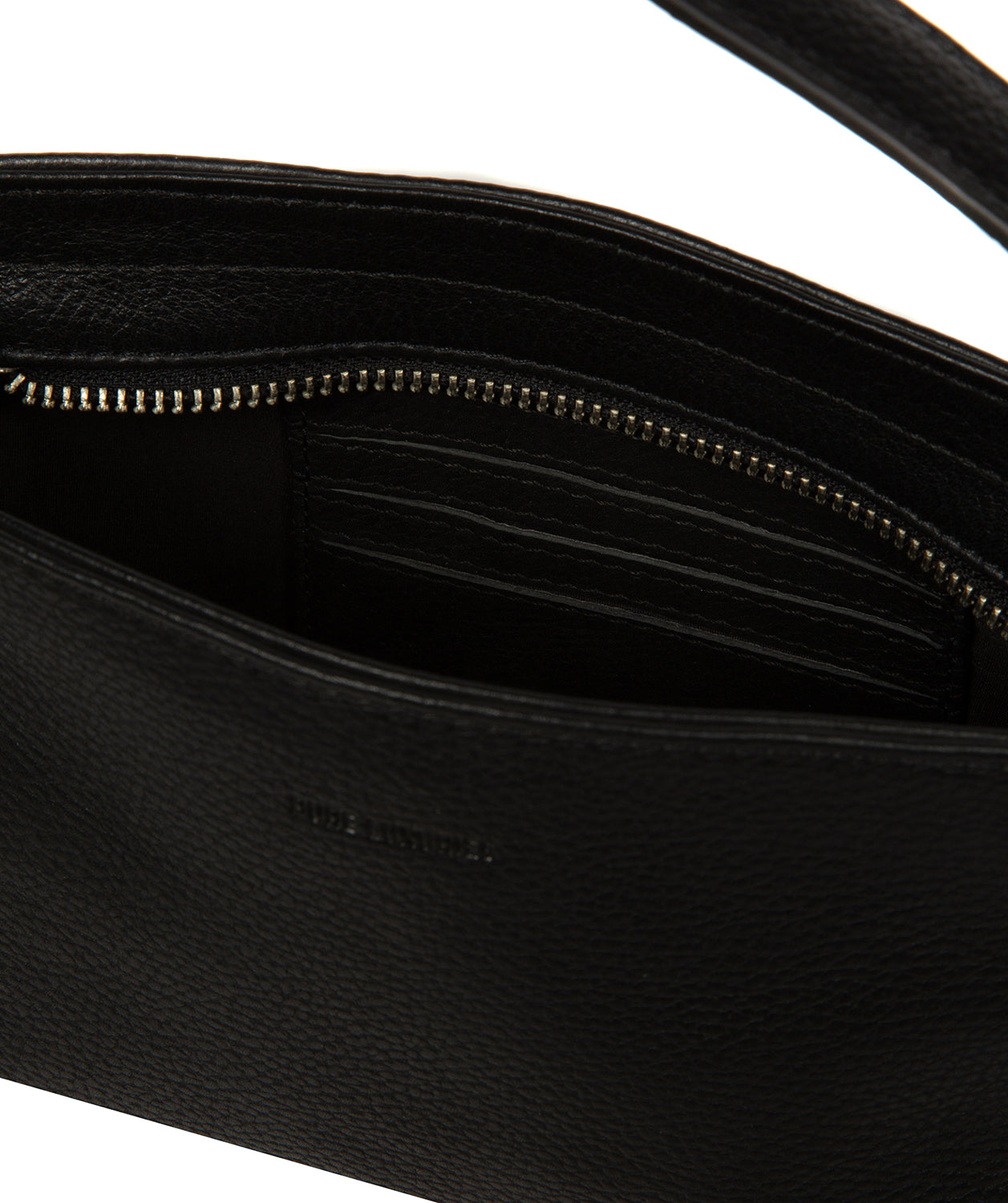 'Rosamund' Black Leather Grab Bag