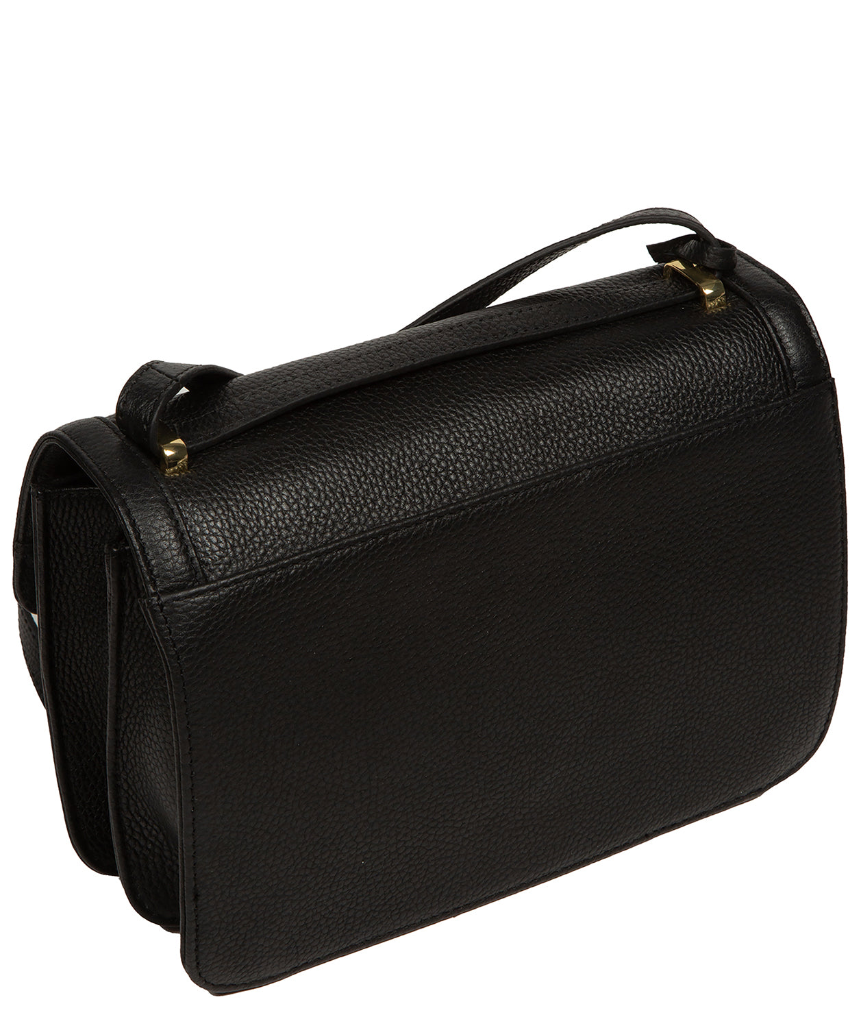 'Leonie' Black Leather Cross Body Bag