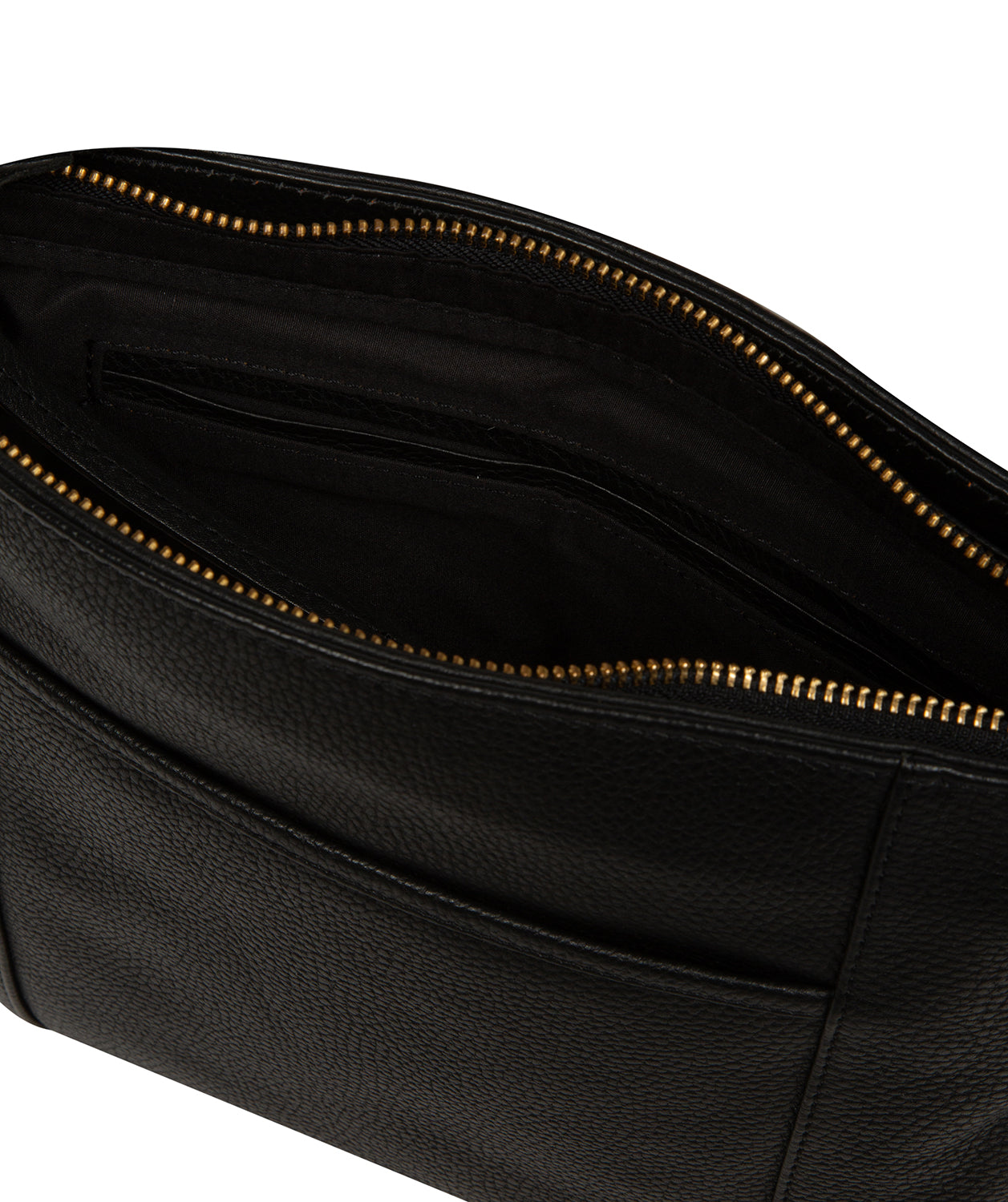 'Elodie' Black Leather Cross Body Bag