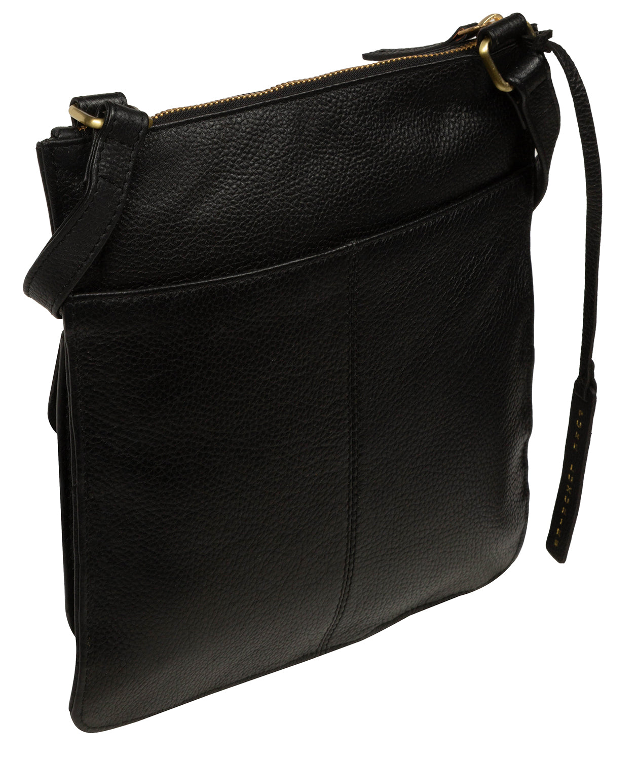 'Lucienne' Black Leather Cross Body Bag