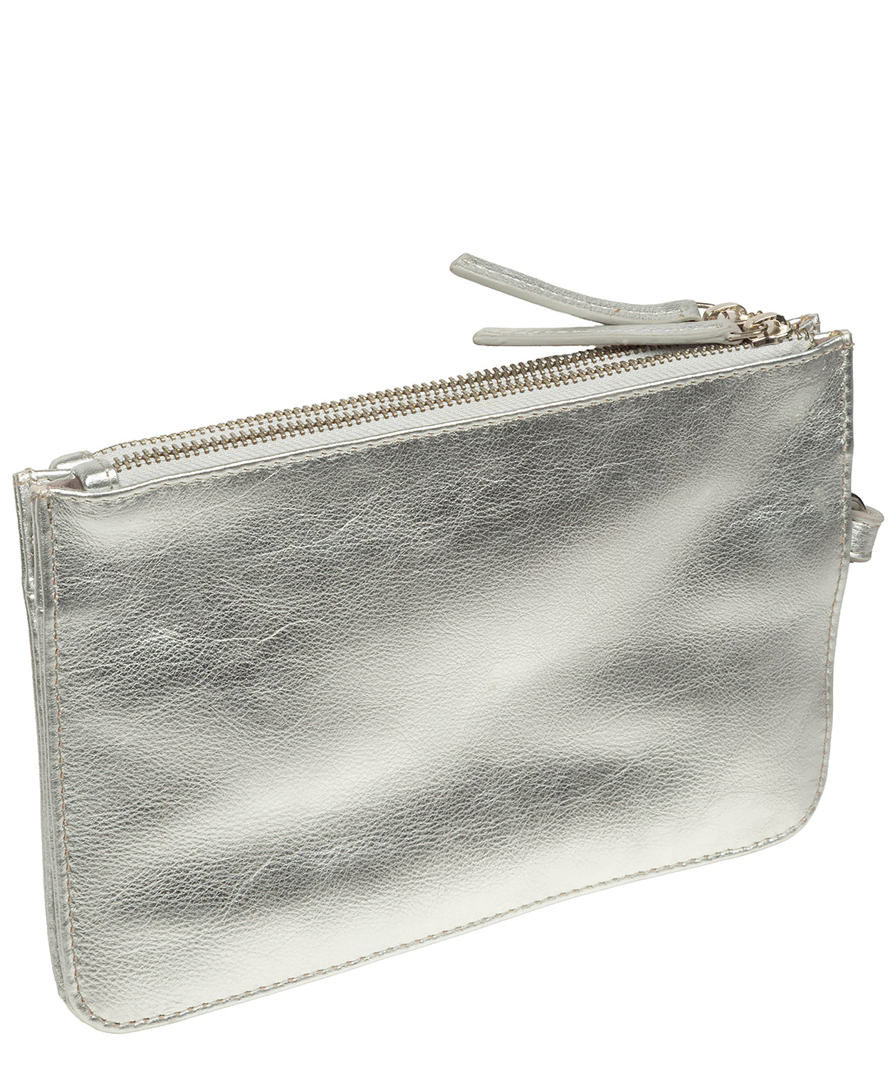 Eleanor clutch wrist strap and silver metal hardware detail