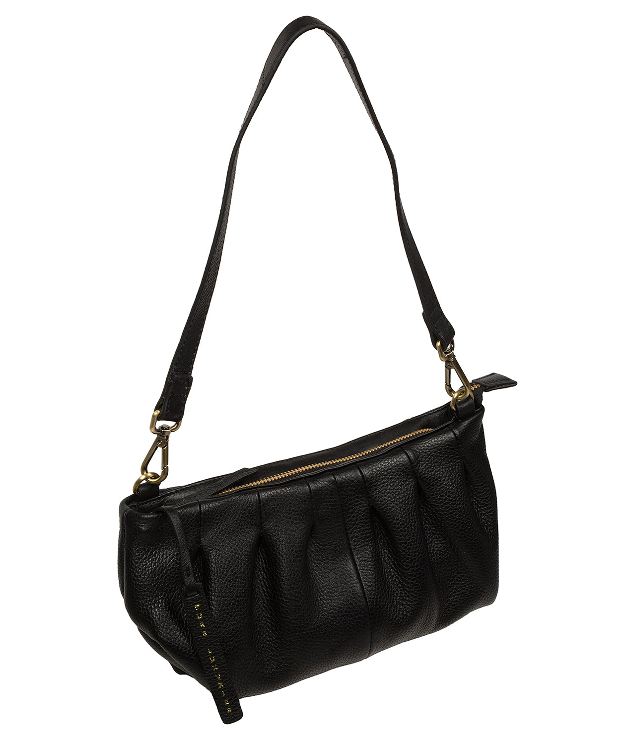 'Marcelline' Black Leather Evening and Clutch Bag