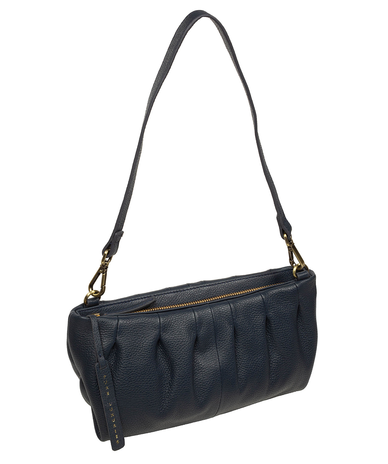 'Marcelline' Navy Leather Evening and Clutch Bag