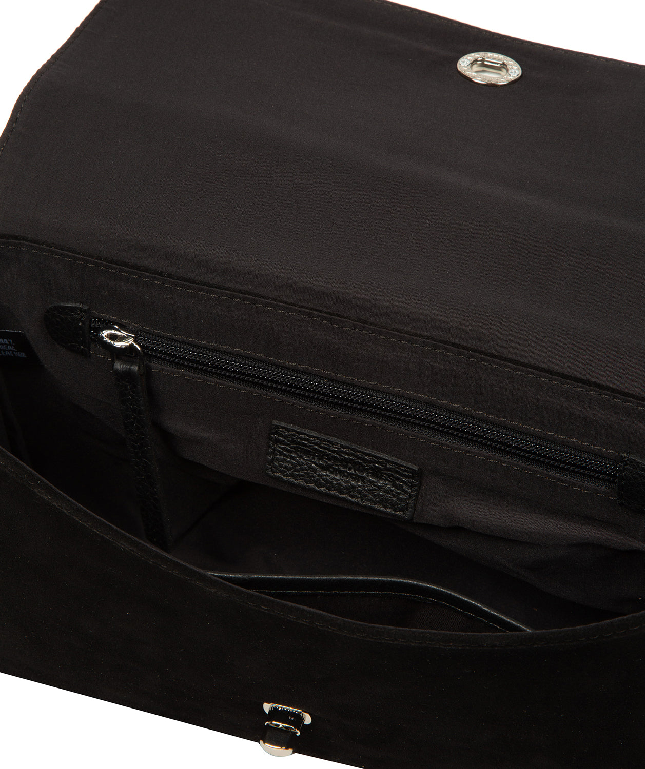 Hope clutch bag side profile with silver hardware