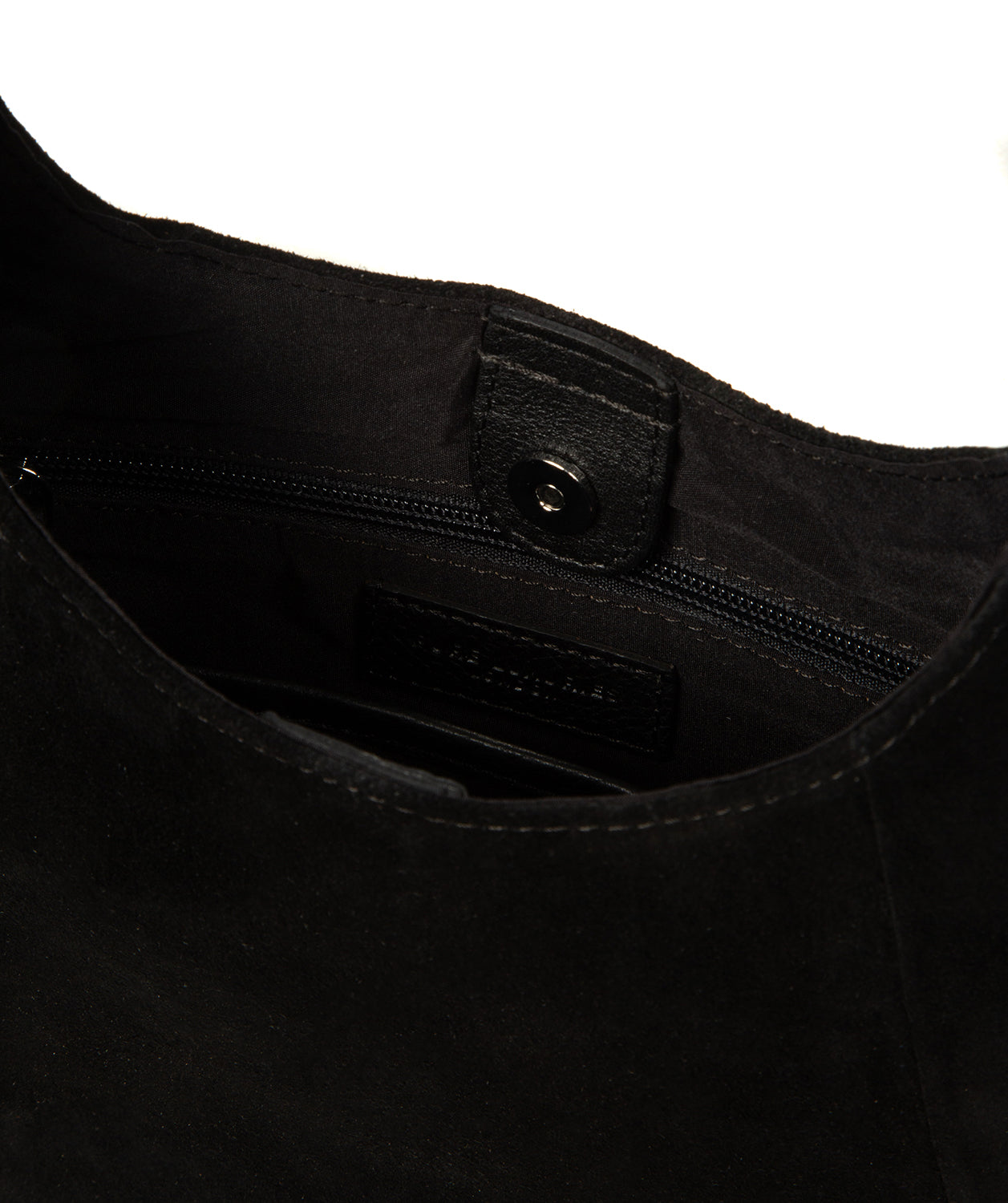 interior lined compartment with slip pocket detail