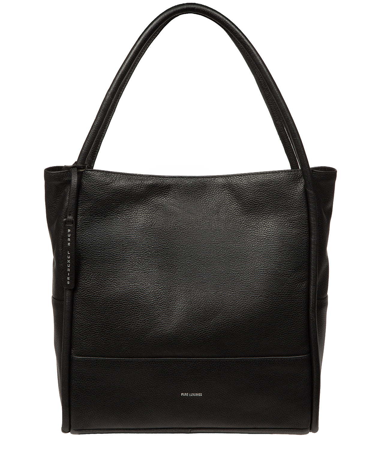 Florence tote bag side profile showing handles and structure