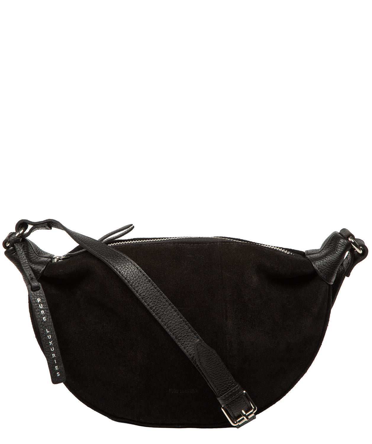 Harper crossbody bag side profile with adjustable shoulder strap