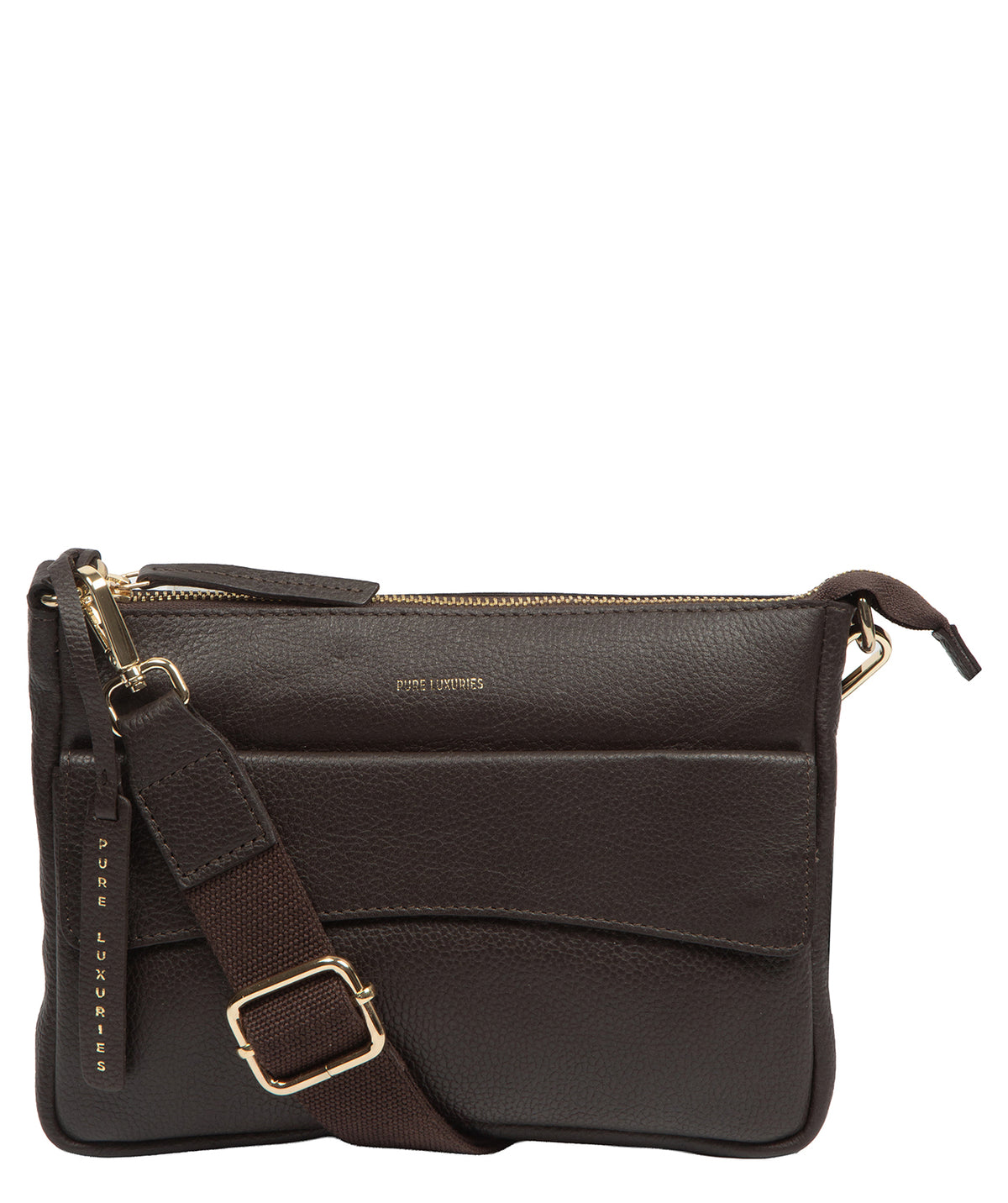 'Jessamine' Espresso Leather Cross Body Bag