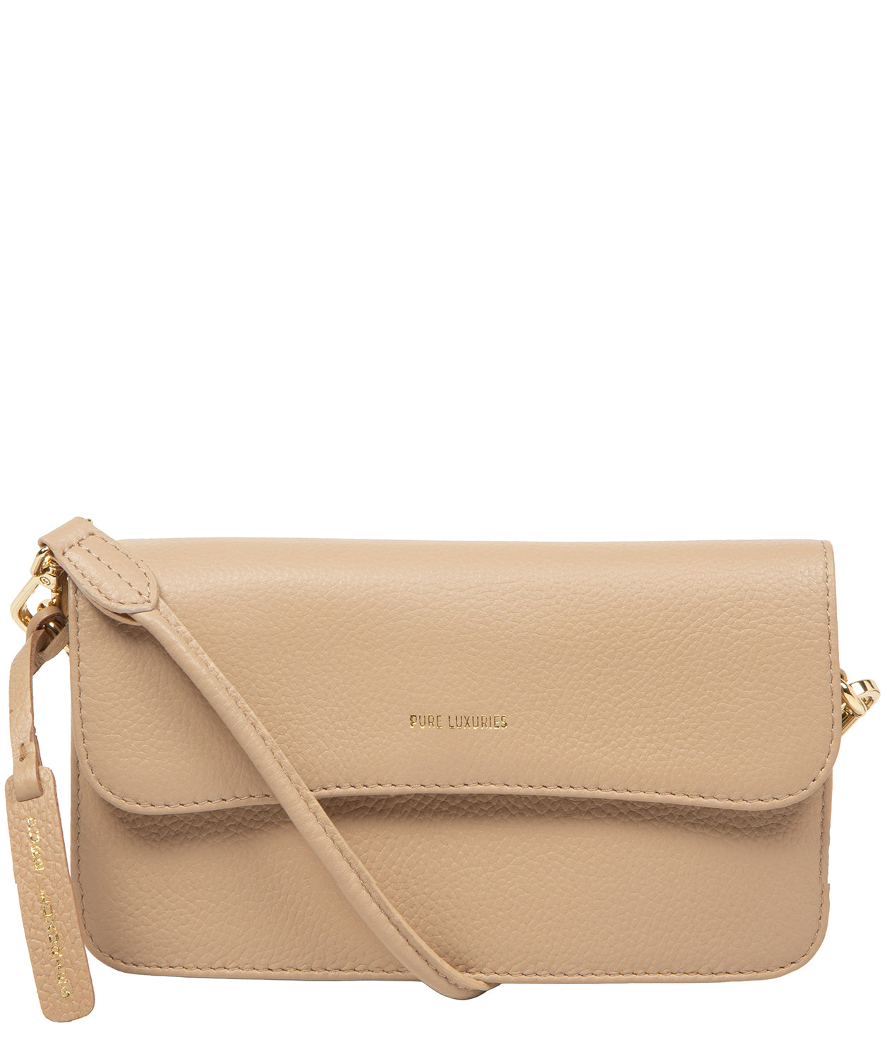 Millie clutch bag with detachable leather shoulder strap