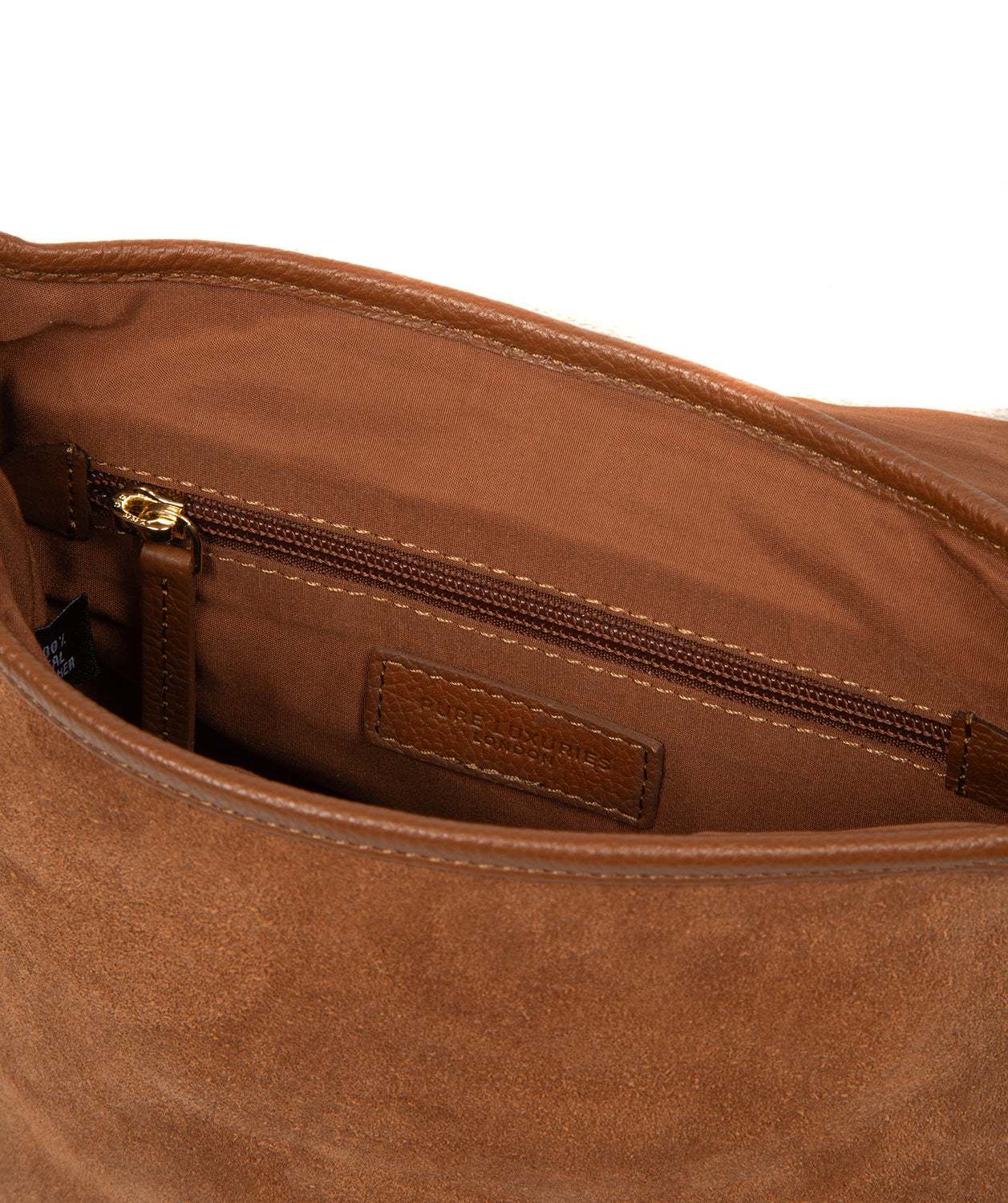 interior slip pocket and zipped pocket storage