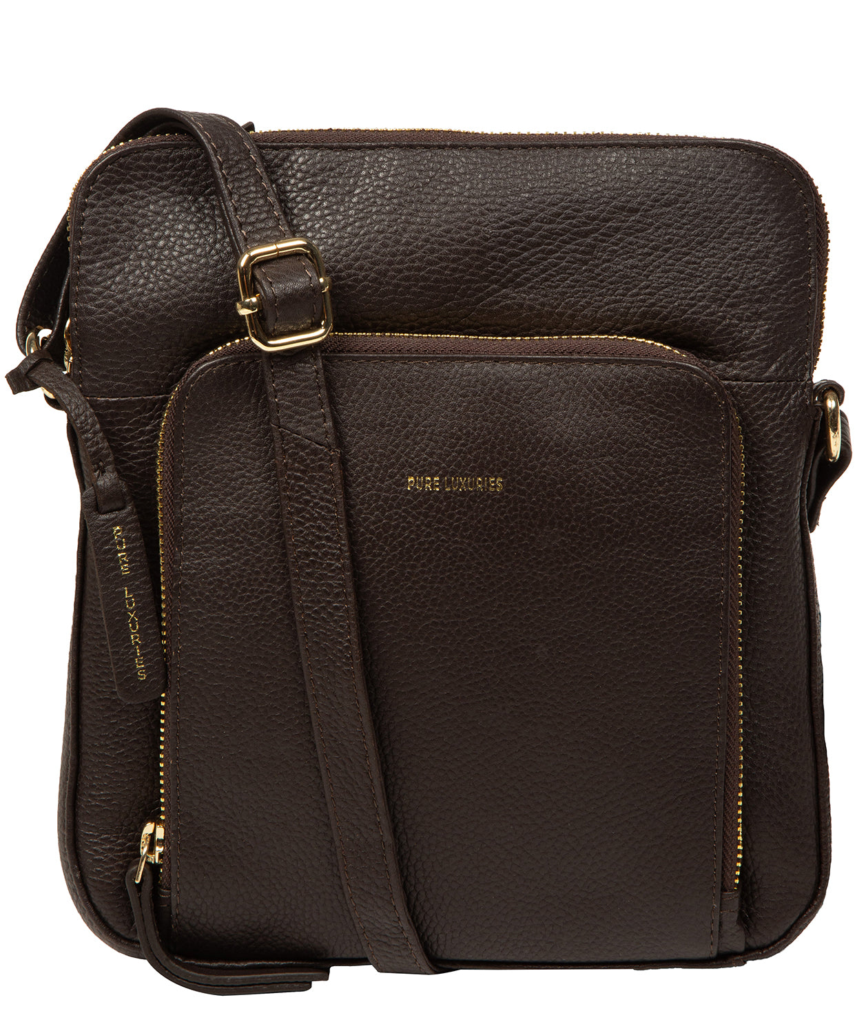 'Aisling' Espresso Leather Cross Body Bag