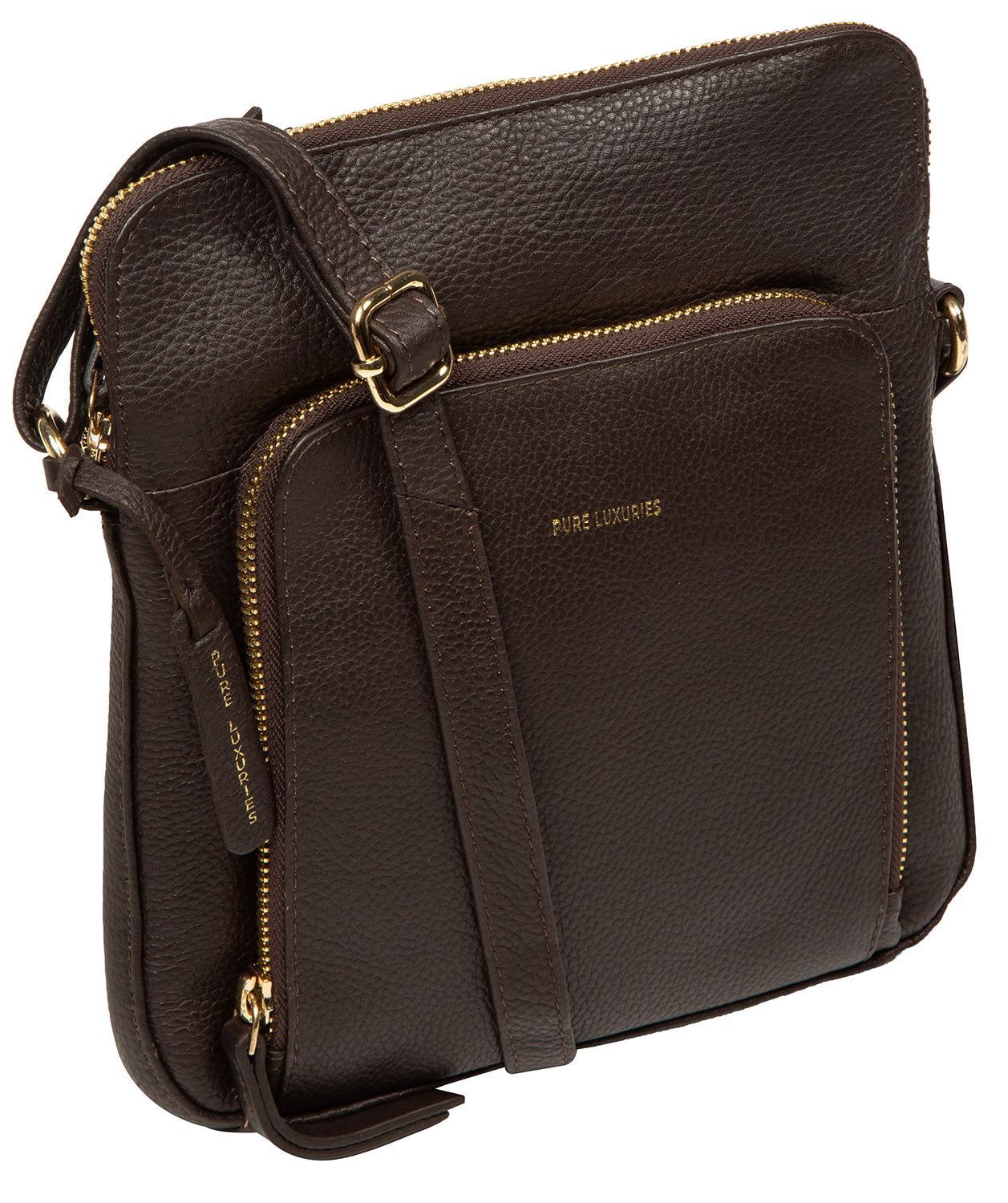 'Aisling' Espresso Leather Cross Body Bag
