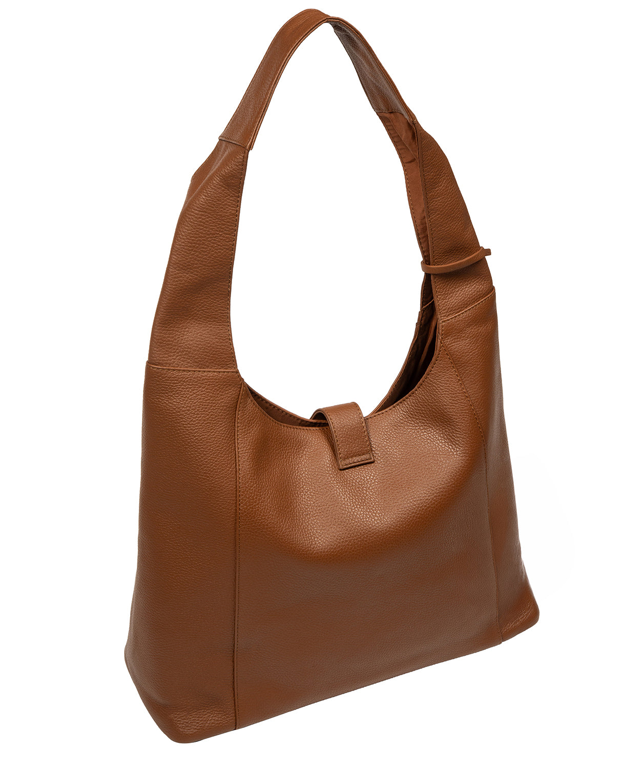 'Everly' Tan Leather Shoulder Bag
