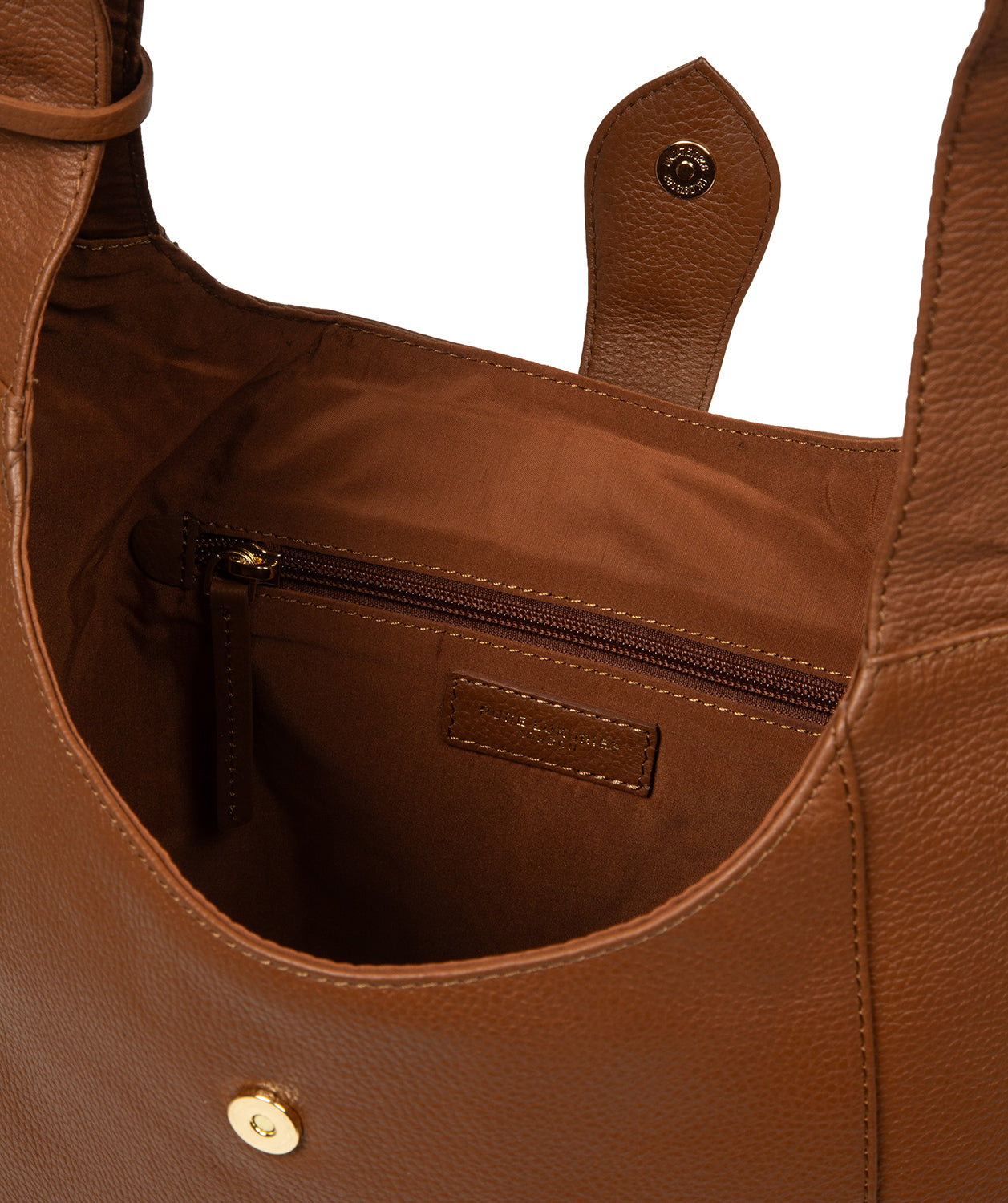 'Everly' Tan Leather Shoulder Bag