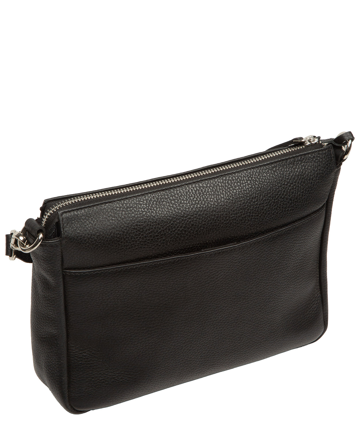 'Amara' Black Leather Cross Body Bag