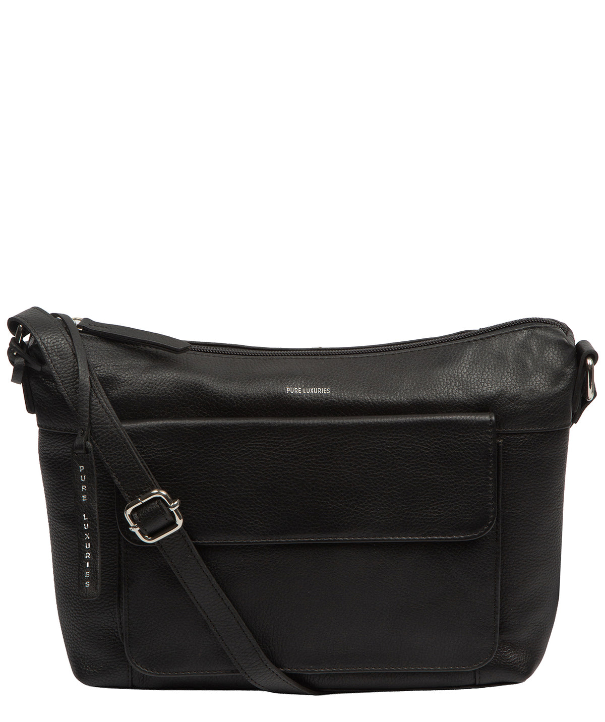 'Moreno' Black Leather Cross Body Bag
