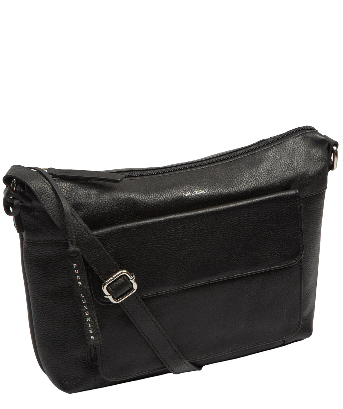 'Moreno' Black Leather Cross Body Bag